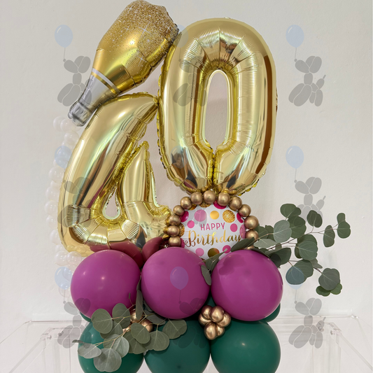 Happy 40th Birthday Balloon Bouquet